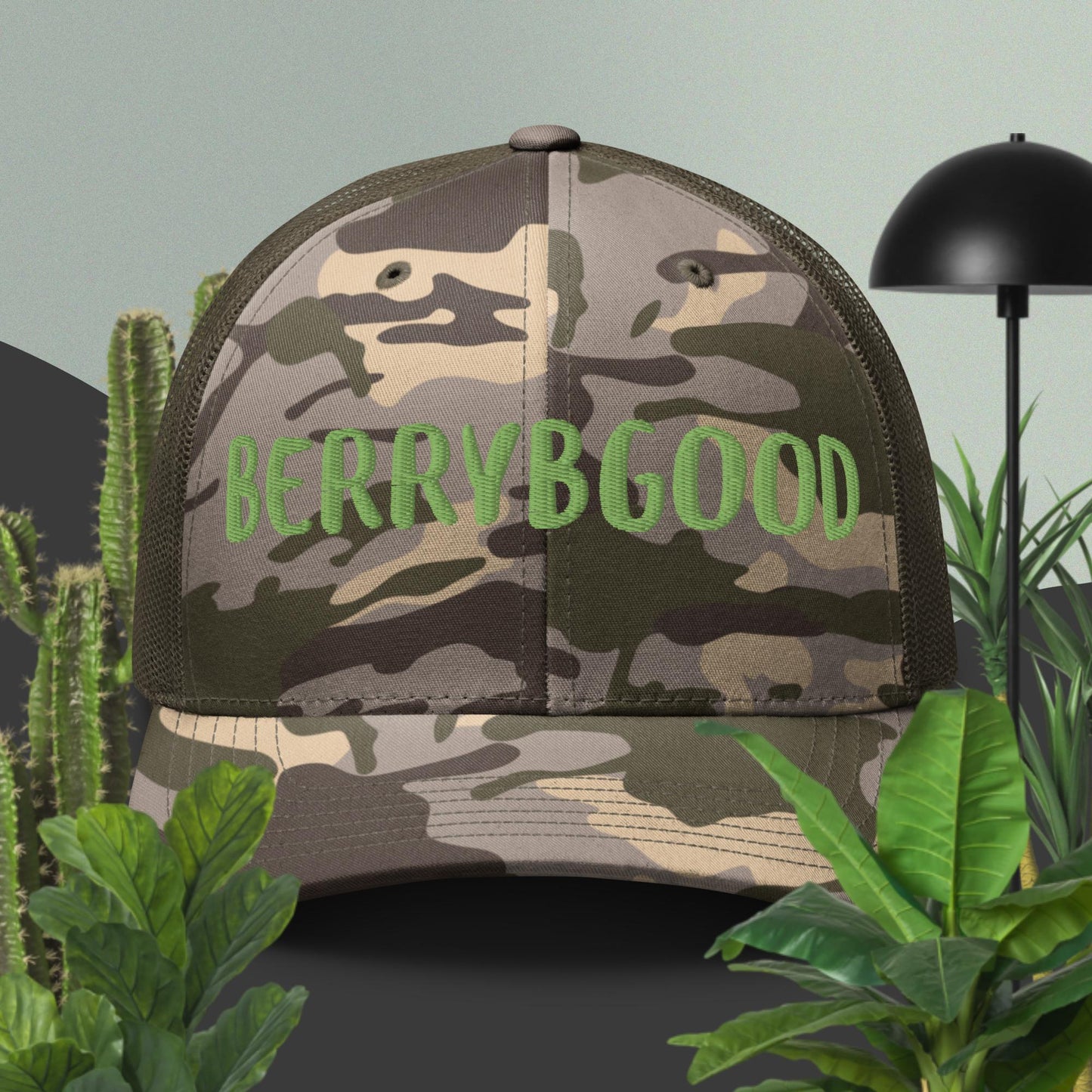 Camouflage trucker hat
