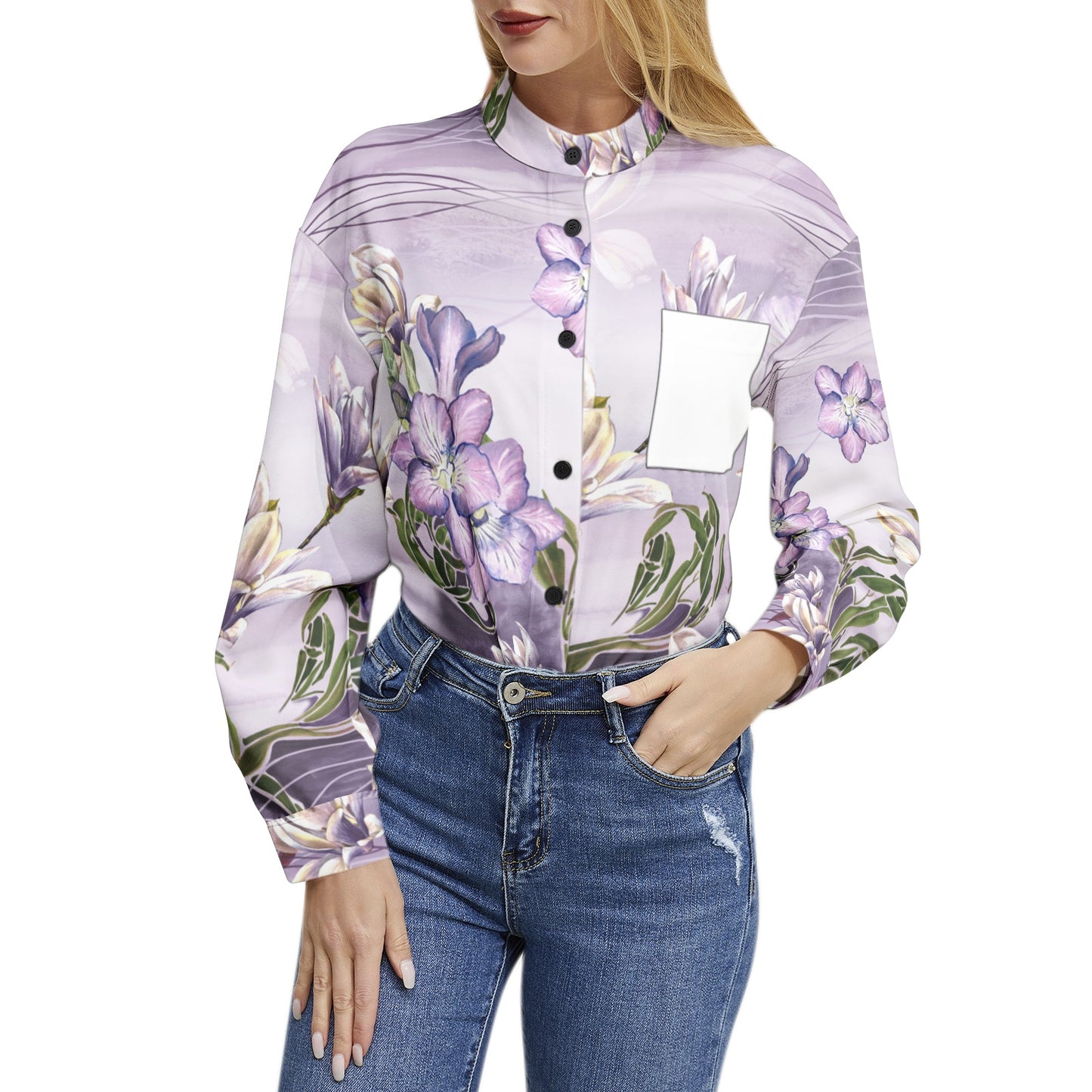 Long Sleeve Button Up Casual Shirt Top