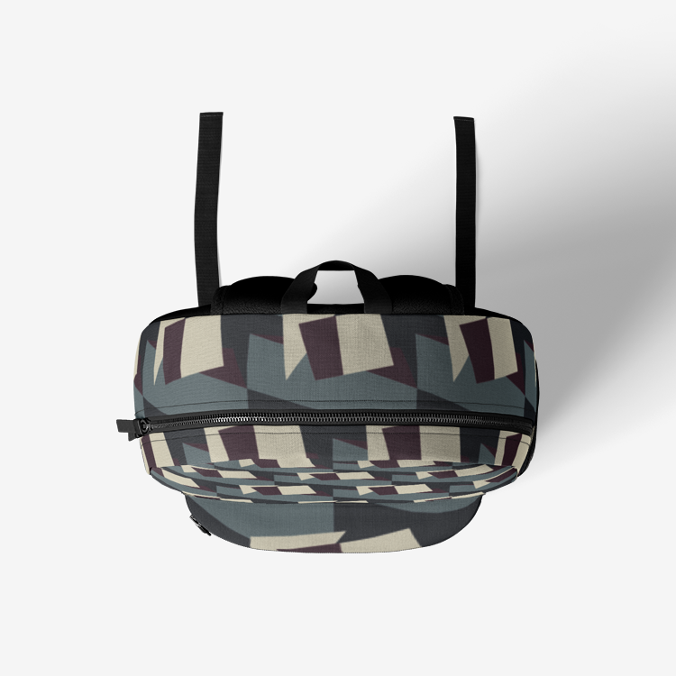 Retro Colorful Print Trendy Backpack