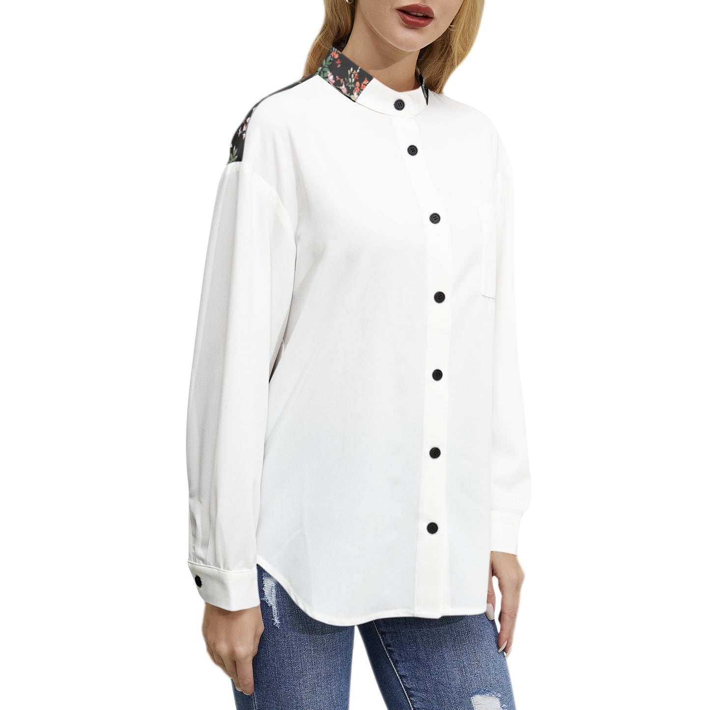 Long Sleeve Button Up Casual Shirt Top