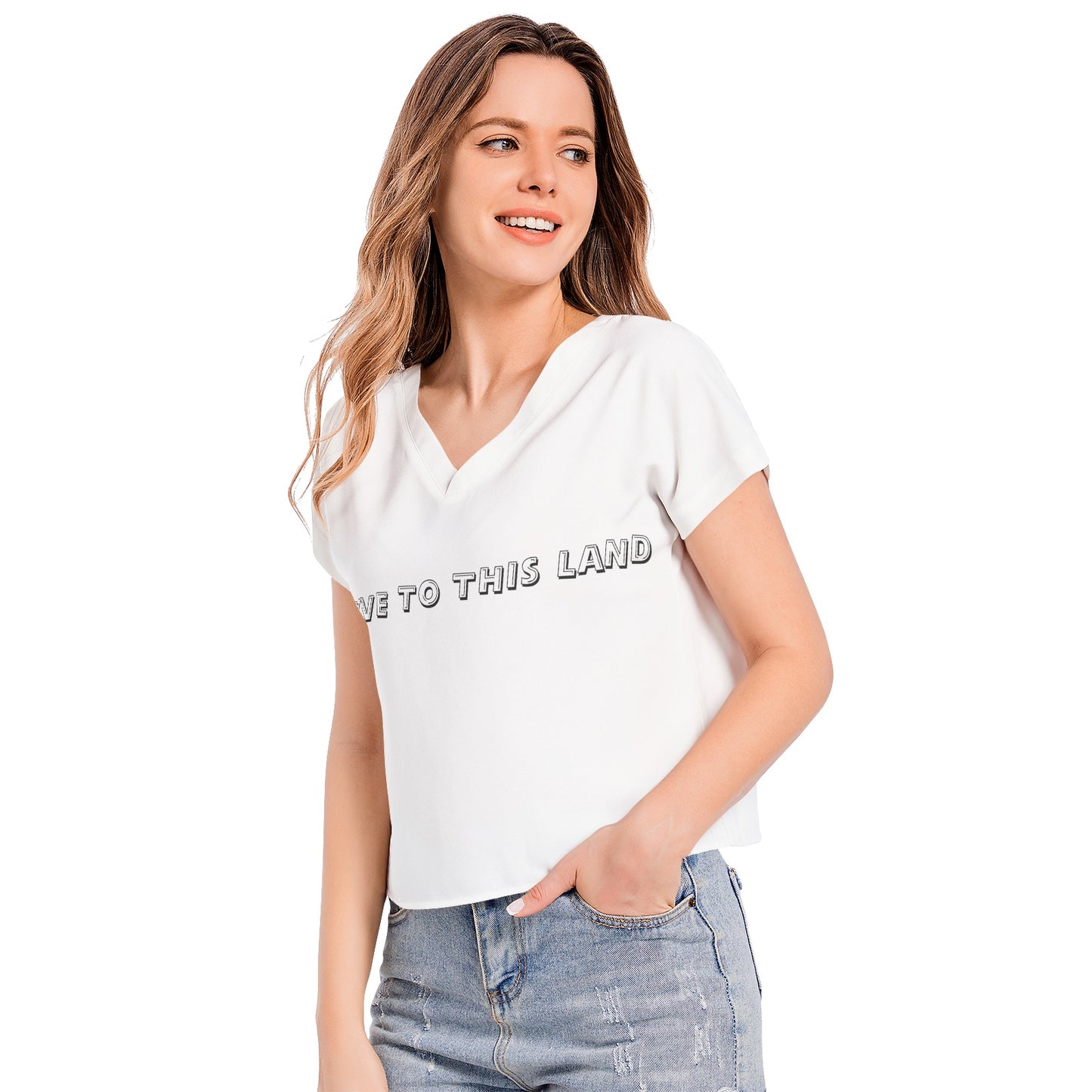 Batwing Sleeve V-Neck Top