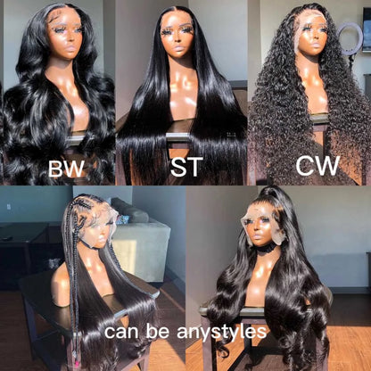 Cheap Silky Straight Short Bob Lace Front Human Hair Wigs for Women Icy Blue for Winter Pink Color Middle Part Ombre Lace Wig