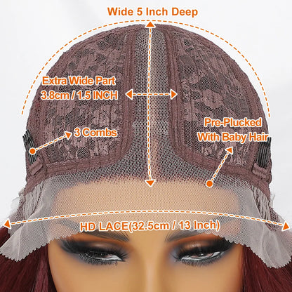 Lace Front Wigs 24 Inch Synthetic For Afro Women Chocolate Brown Lace Front Wigs For Female Curly Lace Front Wigs With Baby Hair
