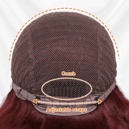 Lace Front Wigs 24 Inch Synthetic For Afro Women Chocolate Brown Lace Front Wigs For Female Curly Lace Front Wigs With Baby Hair