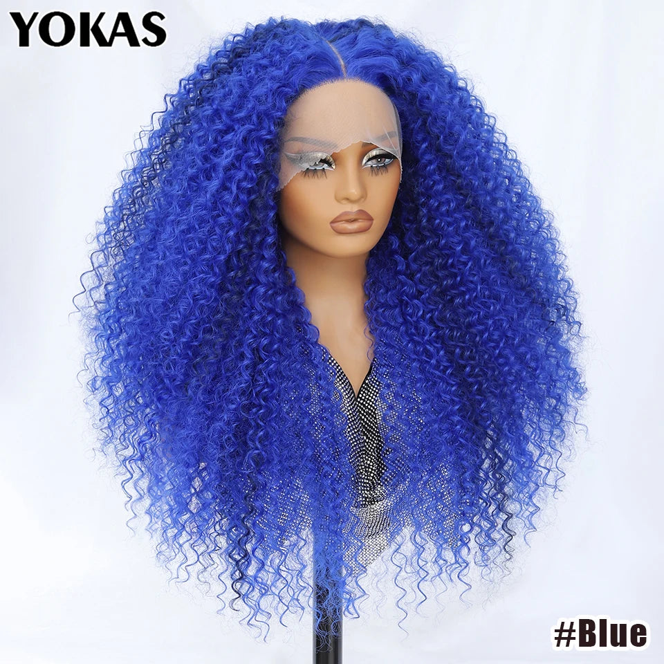 Lace Front Wigs 24 Inch Synthetic For Afro Women Chocolate Brown Lace Front Wigs For Female Curly Lace Front Wigs With Baby Hair