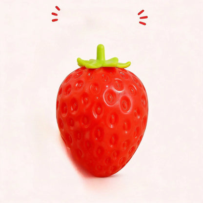 Squishy Large Strawberry Slow-Rising Stress Relief Toy – Soft Squeeze Fidget Fruit Figurine, Stretchy Durable Non-Stick Tactile Grip, Lightweight Portable Calming Anxiety Release, Cute Desk Decor Gift for Her Him