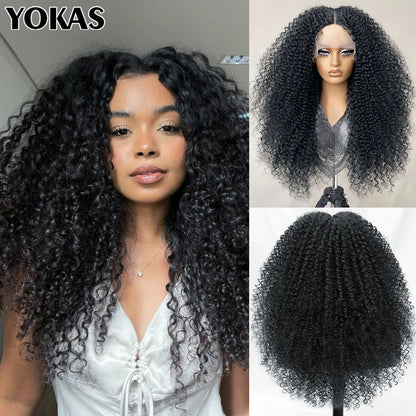 Lace Front Wigs 24 Inch Synthetic For Afro Women Chocolate Brown Lace Front Wigs For Female Curly Lace Front Wigs With Baby Hair