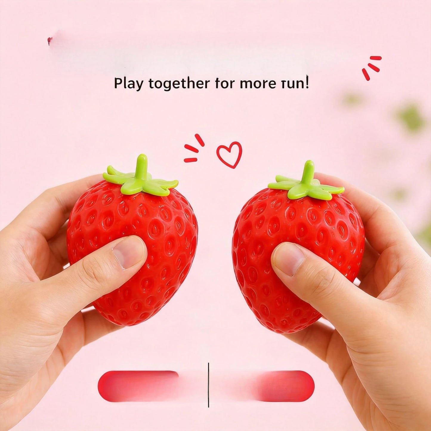 Squishy Large Strawberry Slow-Rising Stress Relief Toy – Soft Squeeze Fidget Fruit Figurine, Stretchy Durable Non-Stick Tactile Grip, Lightweight Portable Calming Anxiety Release, Cute Desk Decor Gift for Her Him