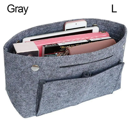 Women's Organizer Handbag Insert Bag Felt Travel Bag Insert Liner Purse Organiser Pouch