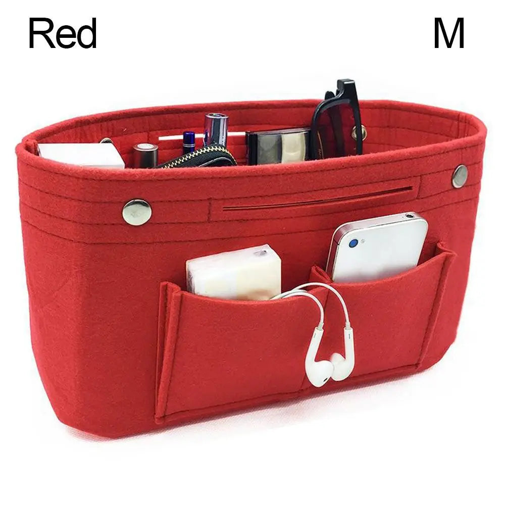 Women's Organizer Handbag Insert Bag Felt Travel Bag Insert Liner Purse Organiser Pouch