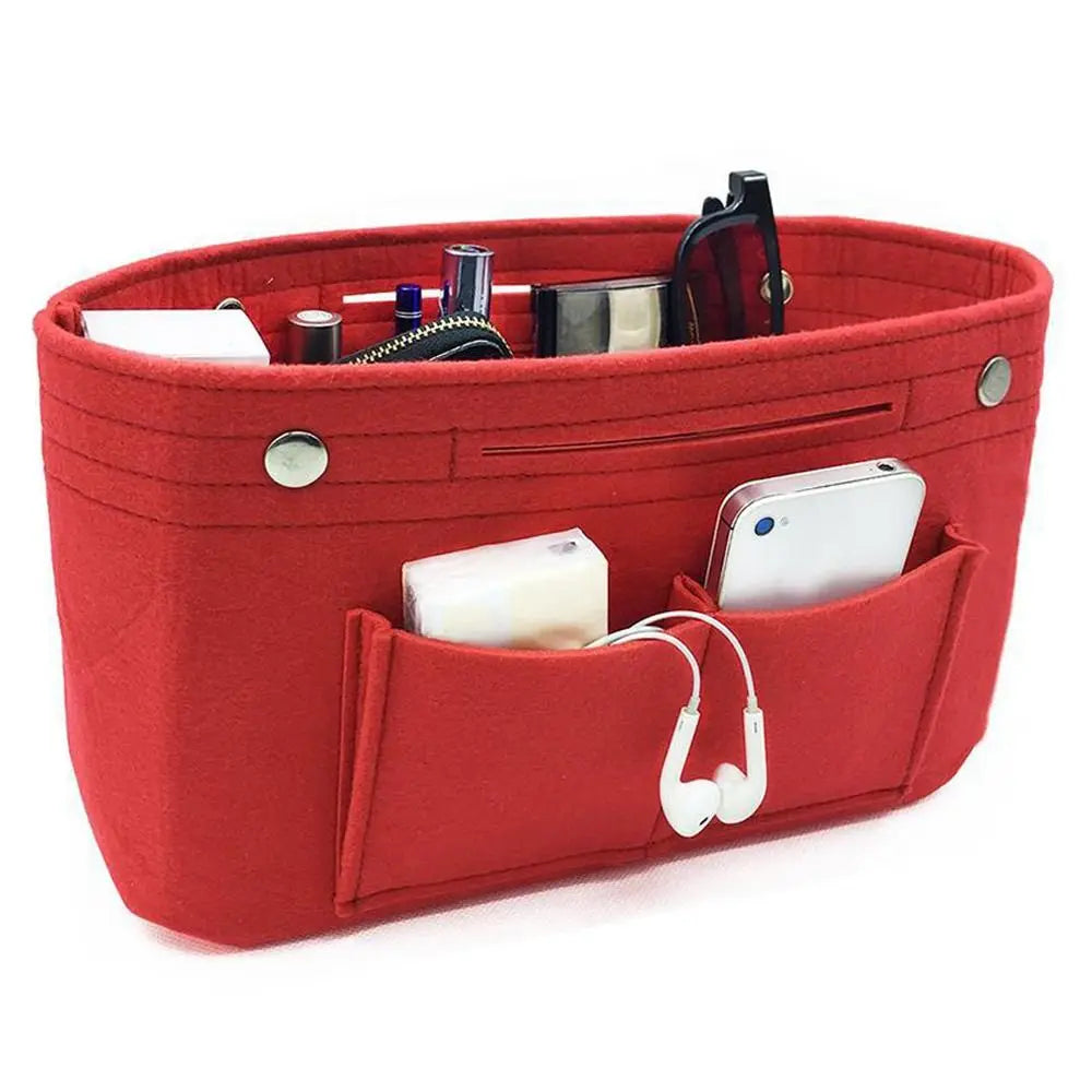 Women's Organizer Handbag Insert Bag Felt Travel Bag Insert Liner Purse Organiser Pouch
