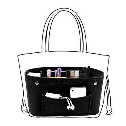 Women's Organizer Handbag Insert Bag Felt Travel Bag Insert Liner Purse Organiser Pouch