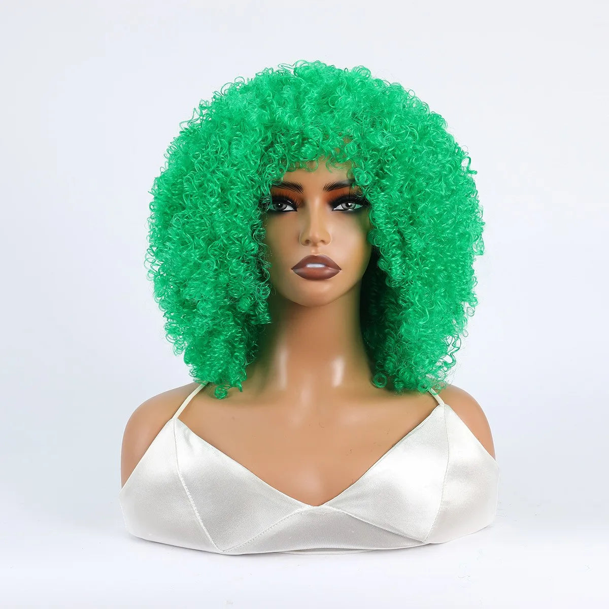 Synthetic 1 Piece 16 Inch Exploded Head Curly Wig, Comfortable and Breathable Snapback Mesh Cap