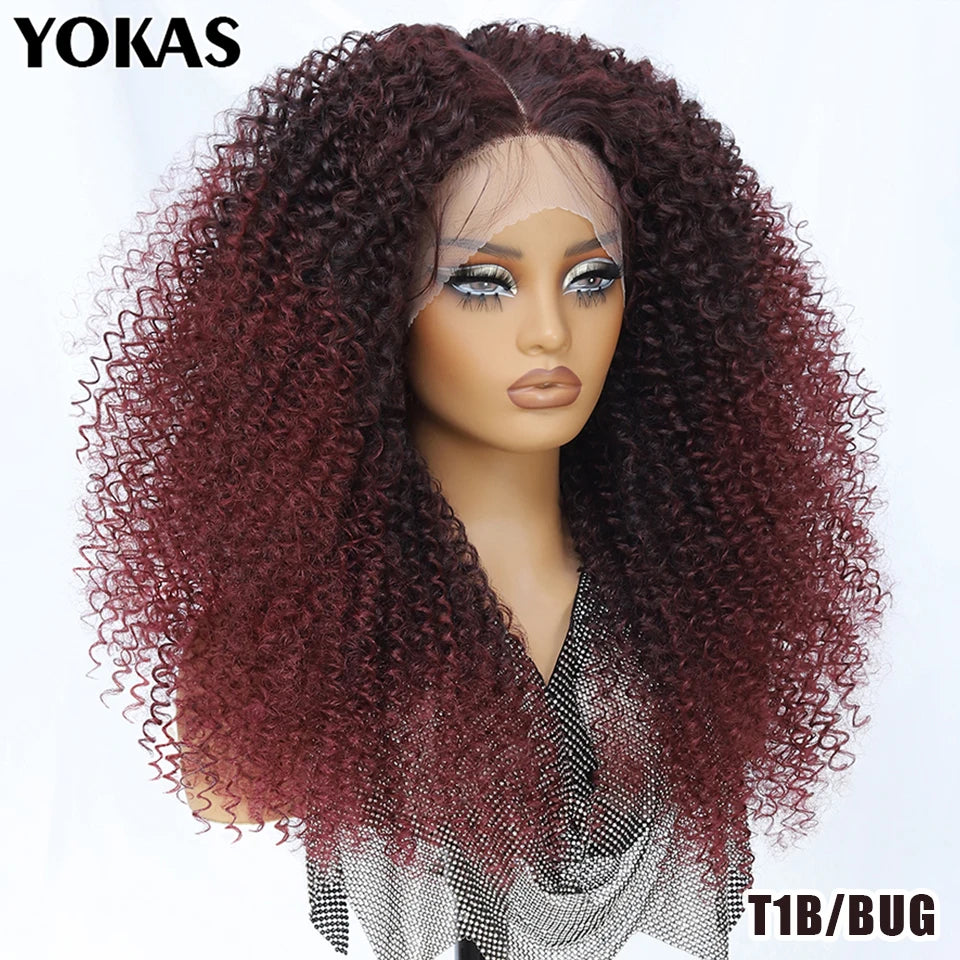 Lace Front Wigs 24 Inch Synthetic For Afro Women Chocolate Brown Lace Front Wigs For Female Curly Lace Front Wigs With Baby Hair