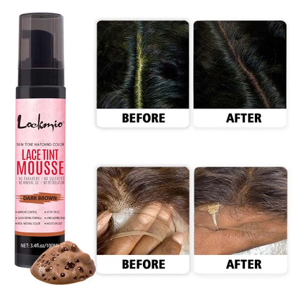 Professional Lace Wig Install Kit with Hot Comb Hair Straightener, Lace Tint Mousse, Strong Hold Wig Glue & Rosemary Oil, Complete Wig Styling Set