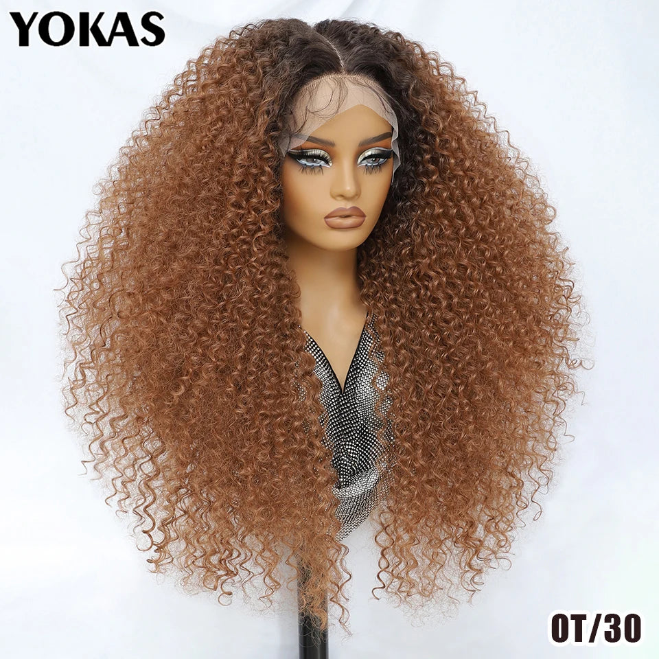 Lace Front Wigs 24 Inch Synthetic For Afro Women Chocolate Brown Lace Front Wigs For Female Curly Lace Front Wigs With Baby Hair