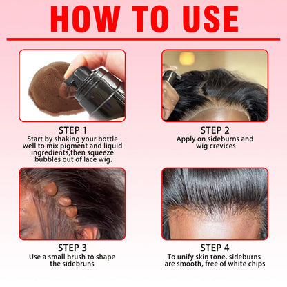 Professional Lace Wig Install Kit with Hot Comb Hair Straightener, Lace Tint Mousse, Strong Hold Wig Glue & Rosemary Oil, Complete Wig Styling Set