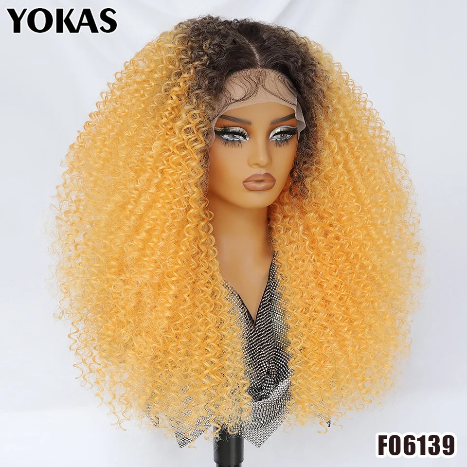 Lace Front Wigs 24 Inch Synthetic For Afro Women Chocolate Brown Lace Front Wigs For Female Curly Lace Front Wigs With Baby Hair