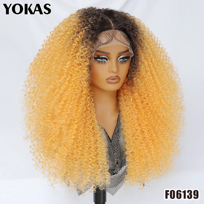 Lace Front Wigs 24 Inch Synthetic For Afro Women Chocolate Brown Lace Front Wigs For Female Curly Lace Front Wigs With Baby Hair